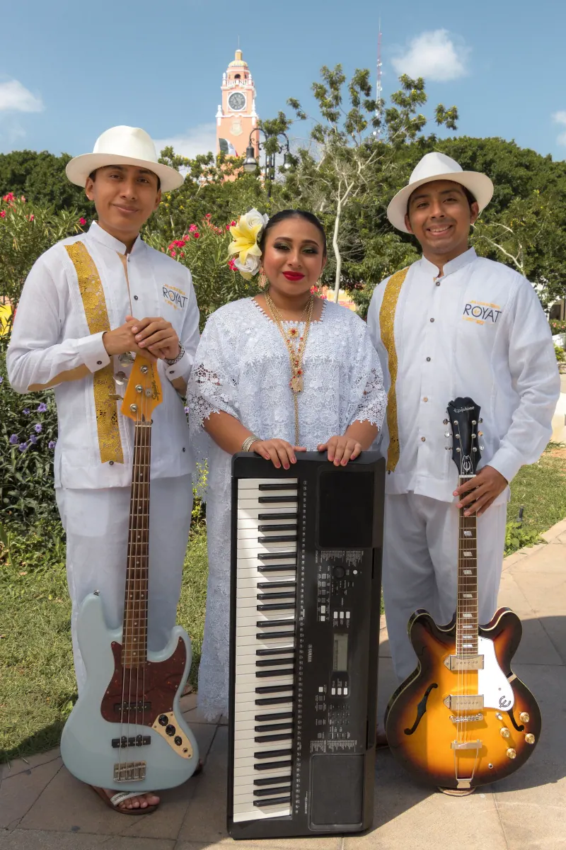 Sección de armonías: bajo, teclado y guitarra